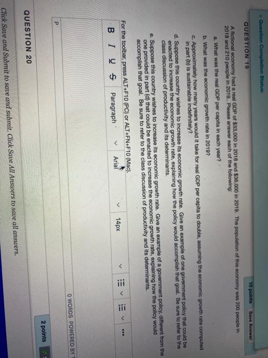 Solved Question Completion Status: QUESTION 19 10 points | Chegg.com