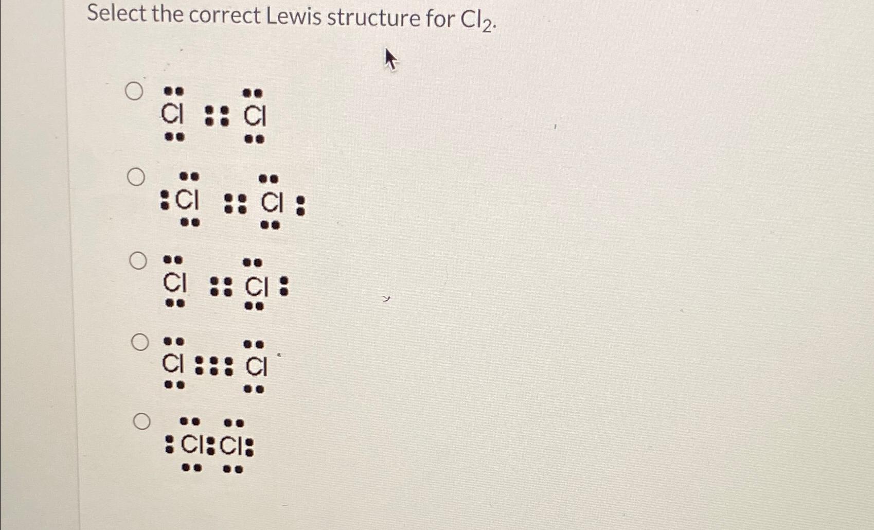 Solved Select the correct Lewis structure for | Chegg.com