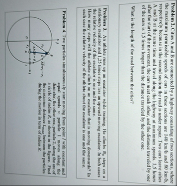 Solved Problem 2. ﻿Cities A and B are connected by a highway | Chegg.com