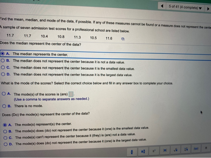 solved-5-of-41-4-complete-find-the-mean-median-and-mode-chegg