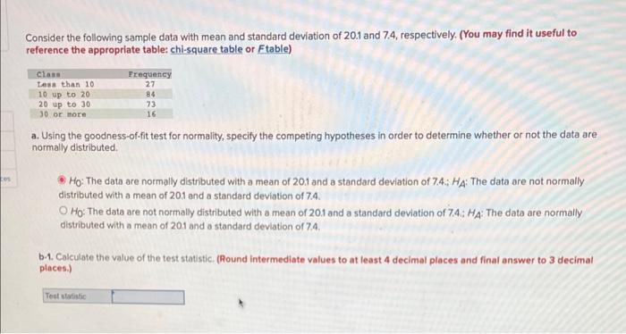Solved Consider the following sample data with mean and | Chegg.com