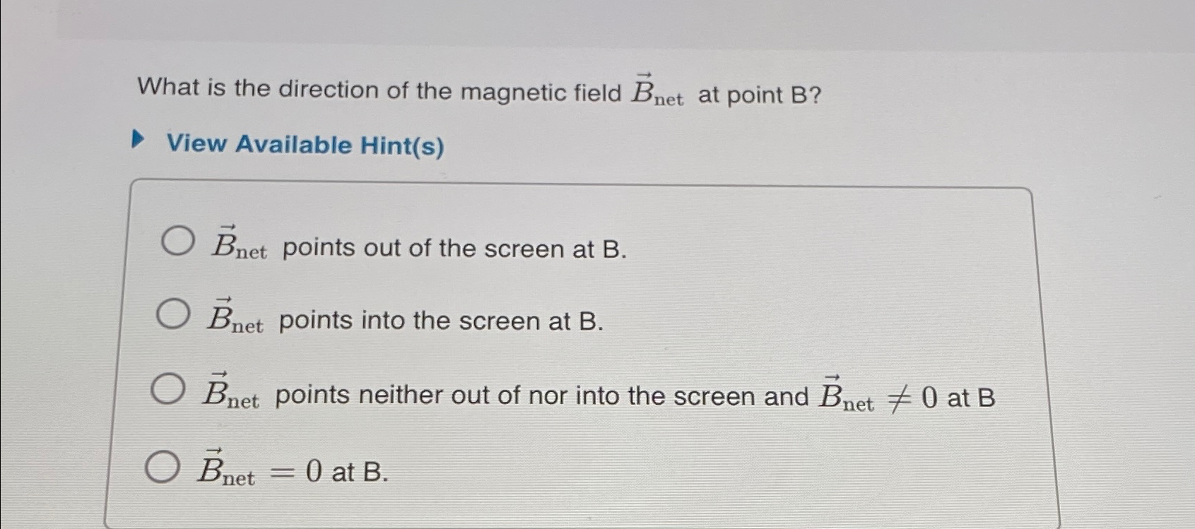 Solved What is the direction of the magnetic field | Chegg.com