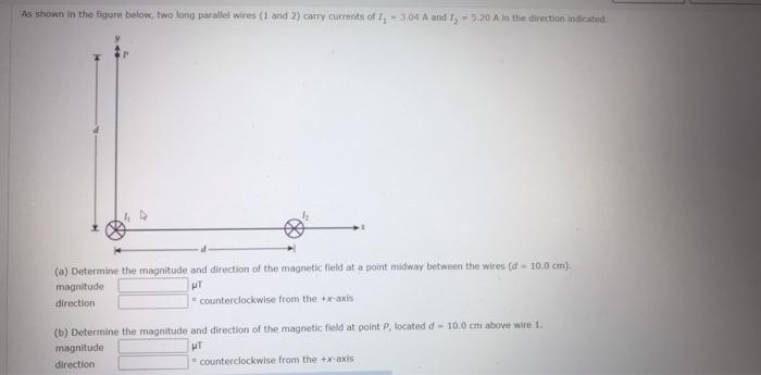 Solved as shown in the figure below two long parallel | Chegg.com