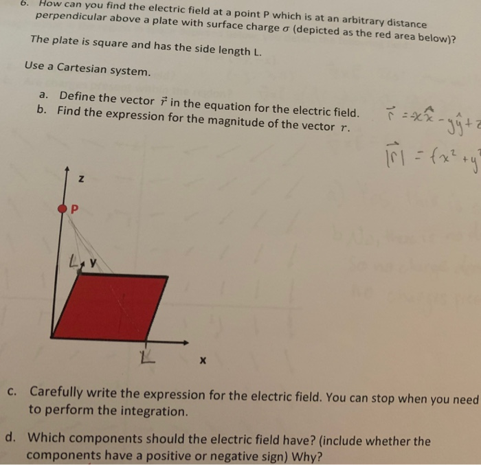 Solved How can you find the electric field at a point P | Chegg.com