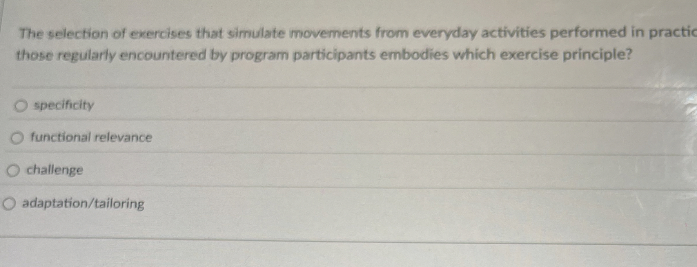 Solved The selection of exercises that simulate movements | Chegg.com