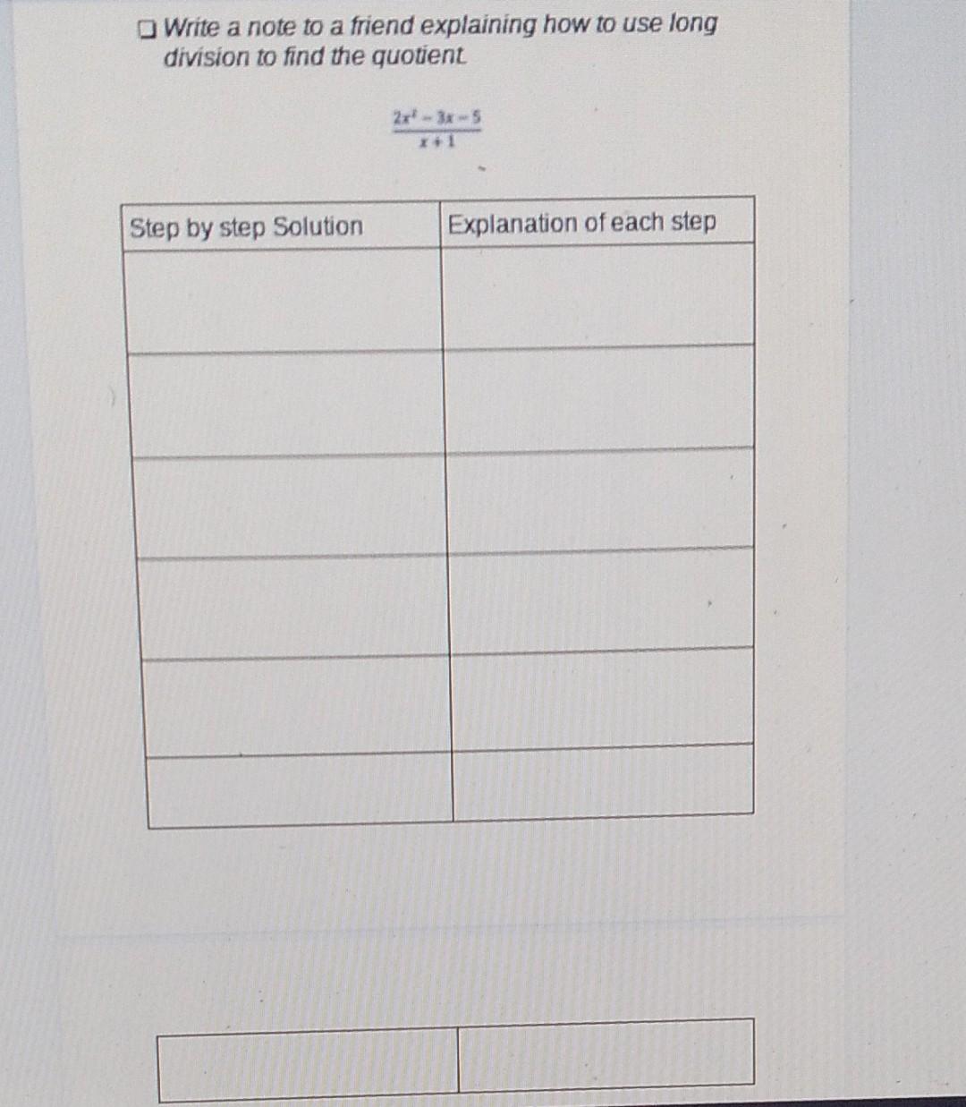 Solved write a note to a friend explaining how to use long chegg