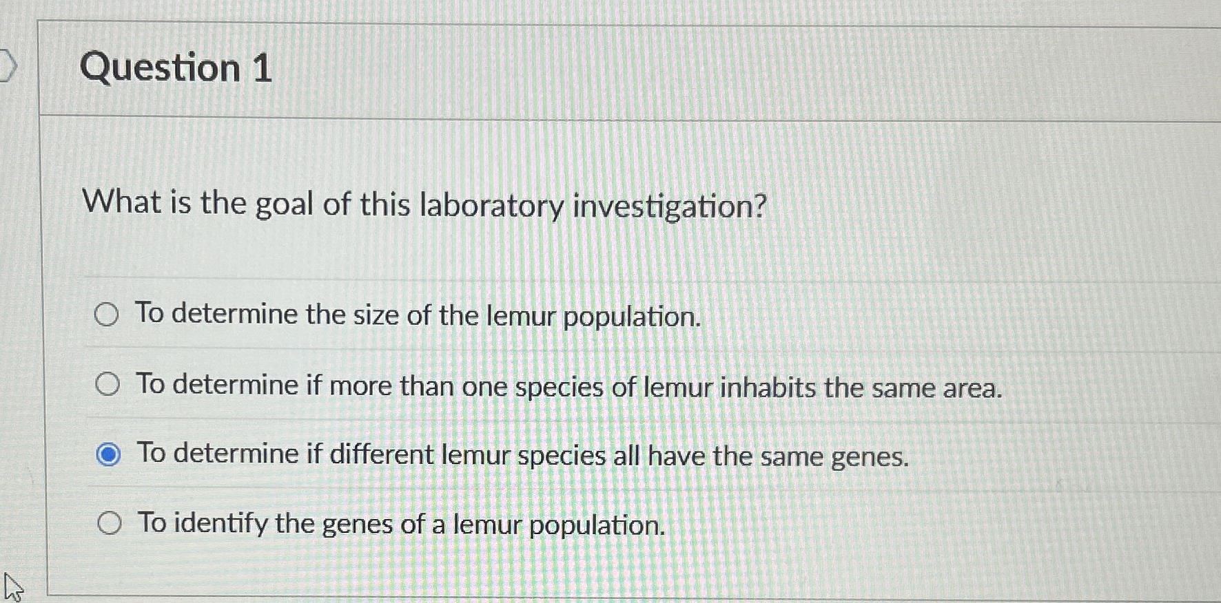 Solved Question 1What is the goal of this laboratory | Chegg.com