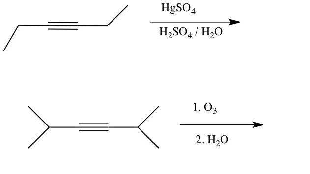 Solved HgSO4 H2SO4/H2O 1.03 2. H2O | Chegg.com