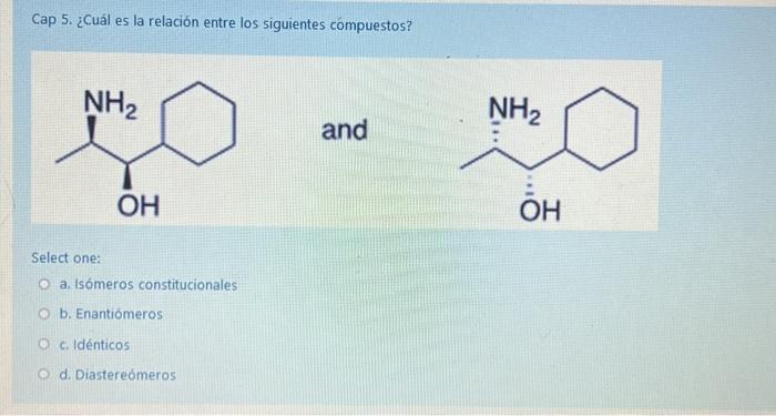 Solved Cap 5. ¿Cuál Es La Relación Entre Los Siguientes | Chegg.com