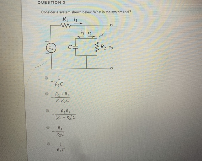 Solved QUESTION 3 Consider a system shown below. What is the | Chegg.com