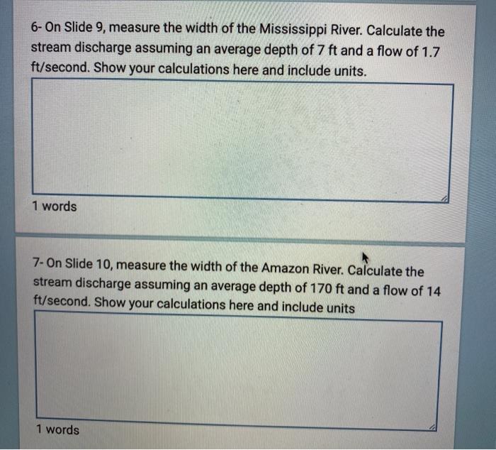 6- On Slide 9, measure the width of the Mississippi | Chegg.com