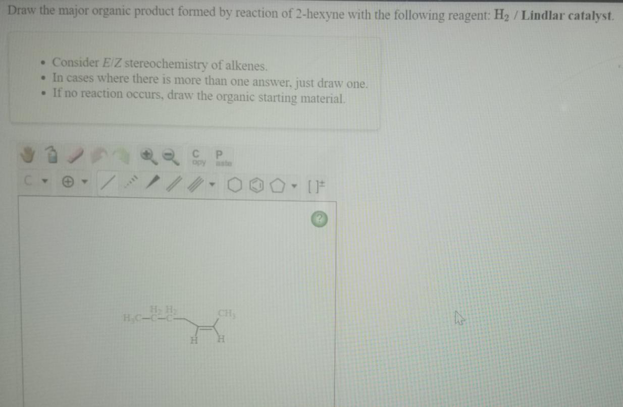 Solved Draw the major organic product formed by reaction of