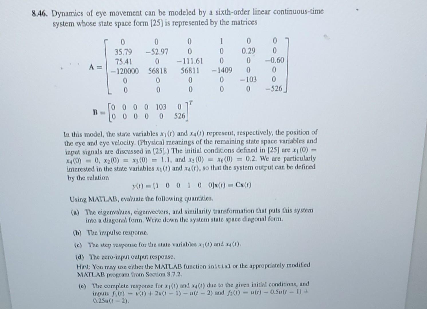 Solved Please help solved and use Matlab as well. I need | Chegg.com