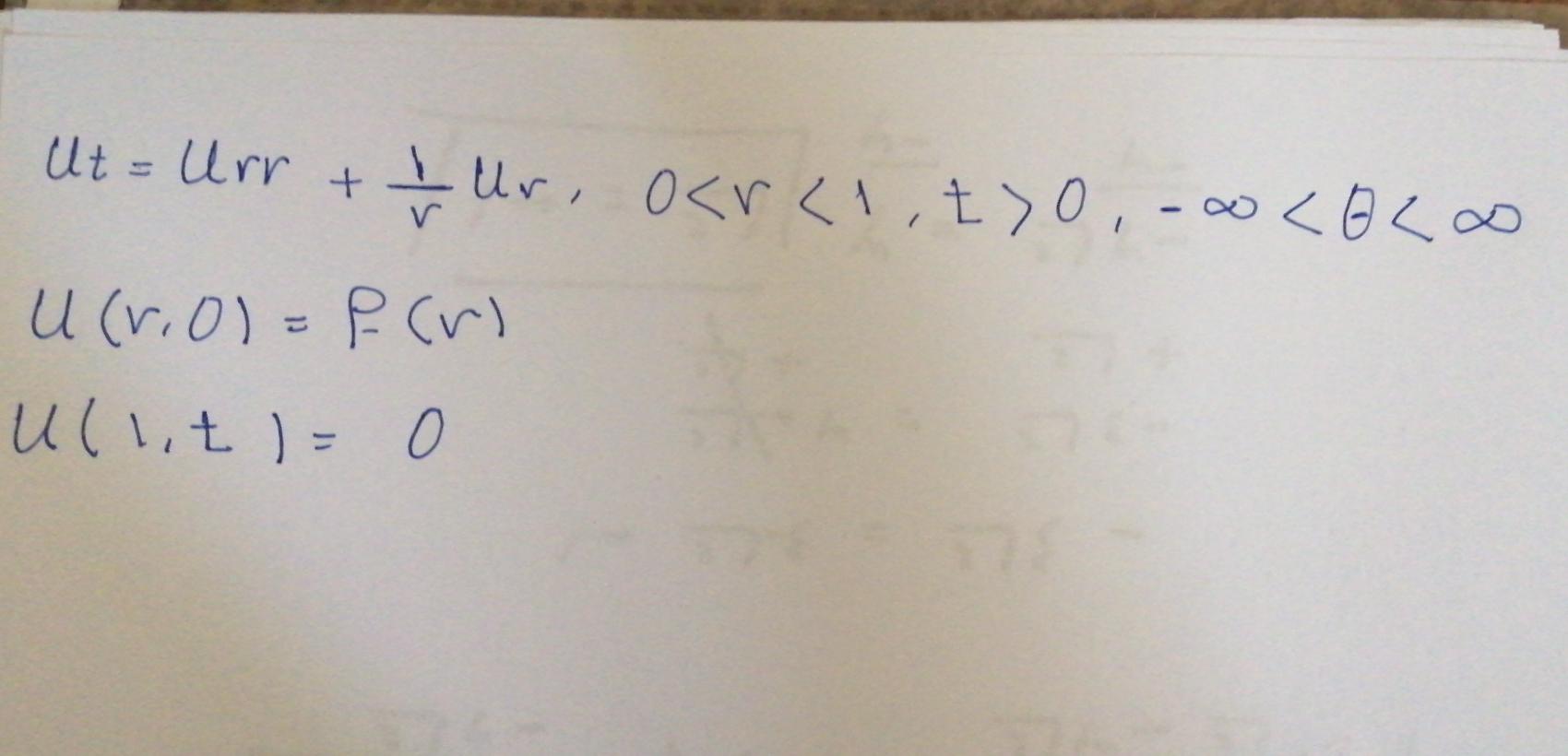 Solved + Ut = Urr + ĻUr, o | Chegg.com