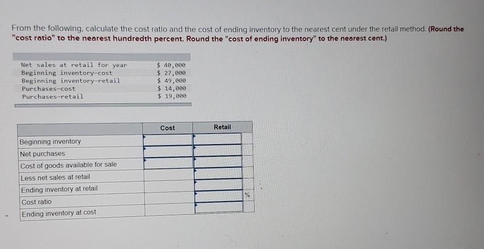 solved-from-the-following-calculate-the-cost-ratio-and-the-chegg