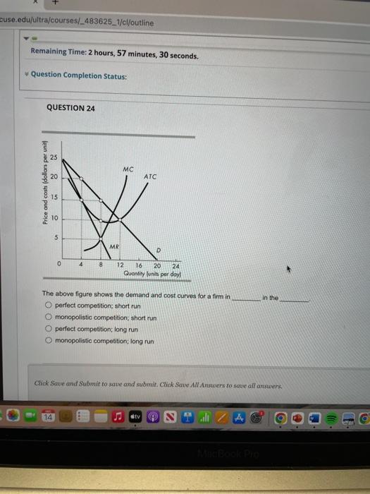 Solved QUESTION 24 The above figure shows the demand and | Chegg.com