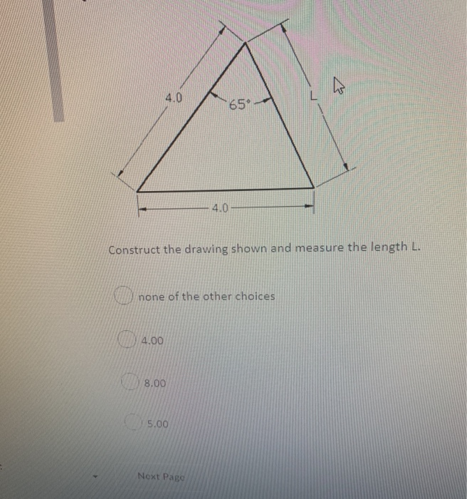 Solved 4.0 65- 4.0 Construct the drawing shown and measure | Chegg.com