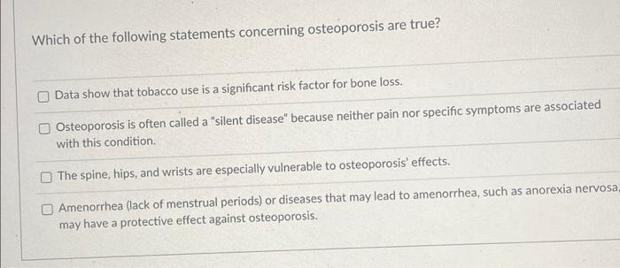 Solved Which of the following statements concerning