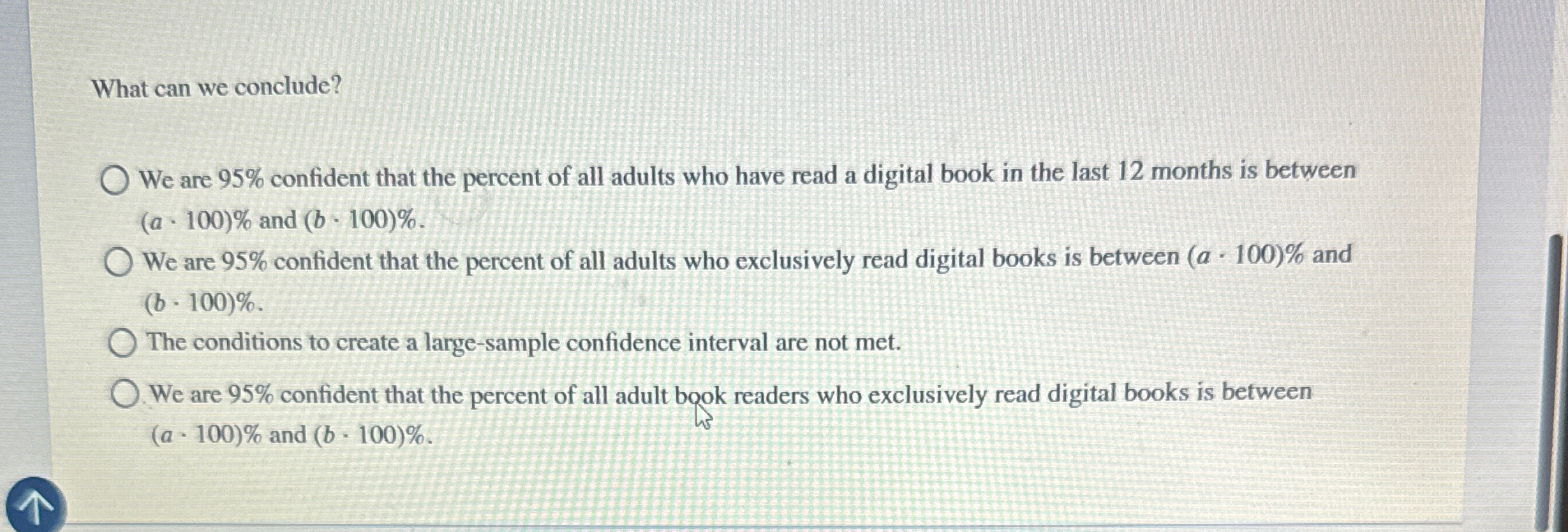 Solved Although an increasing share of Americans are reading | Chegg.com