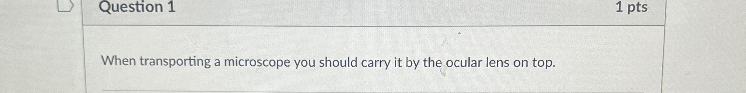 Solved When transporting a microscope you should carry it by | Chegg.com