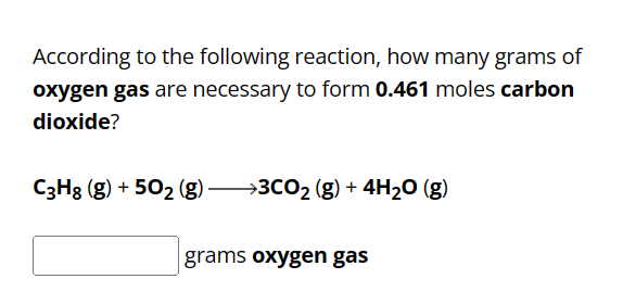 Solved According To The Following Reaction How Many Grams