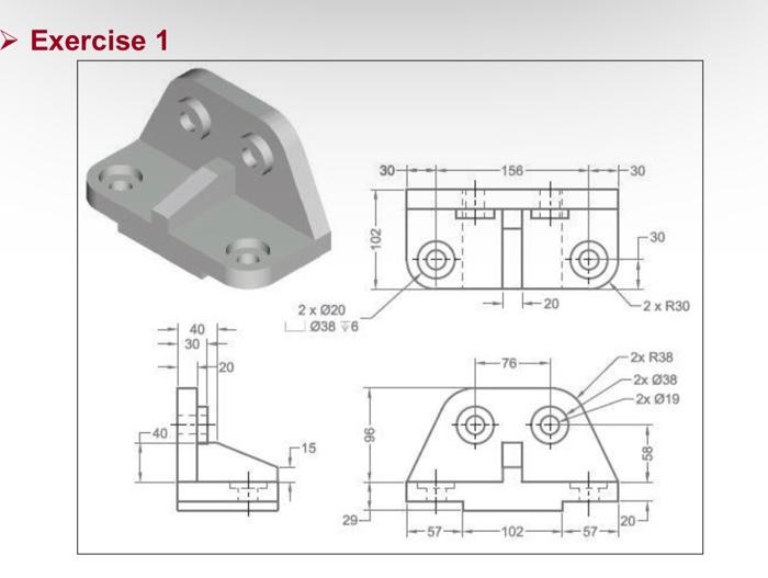 Solved Exercise 1 30 156 -30 102 30 0 -20 -2x R30 2 x Ø20 38 | Chegg.com