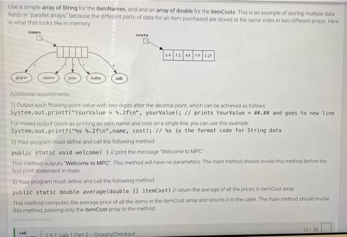 Solved Write a Java program to accept a given number of item | Chegg.com