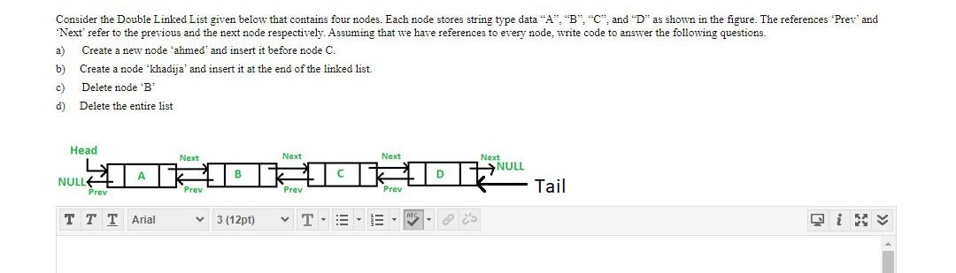 Solved Consider the Double Linked List given below that | Chegg.com