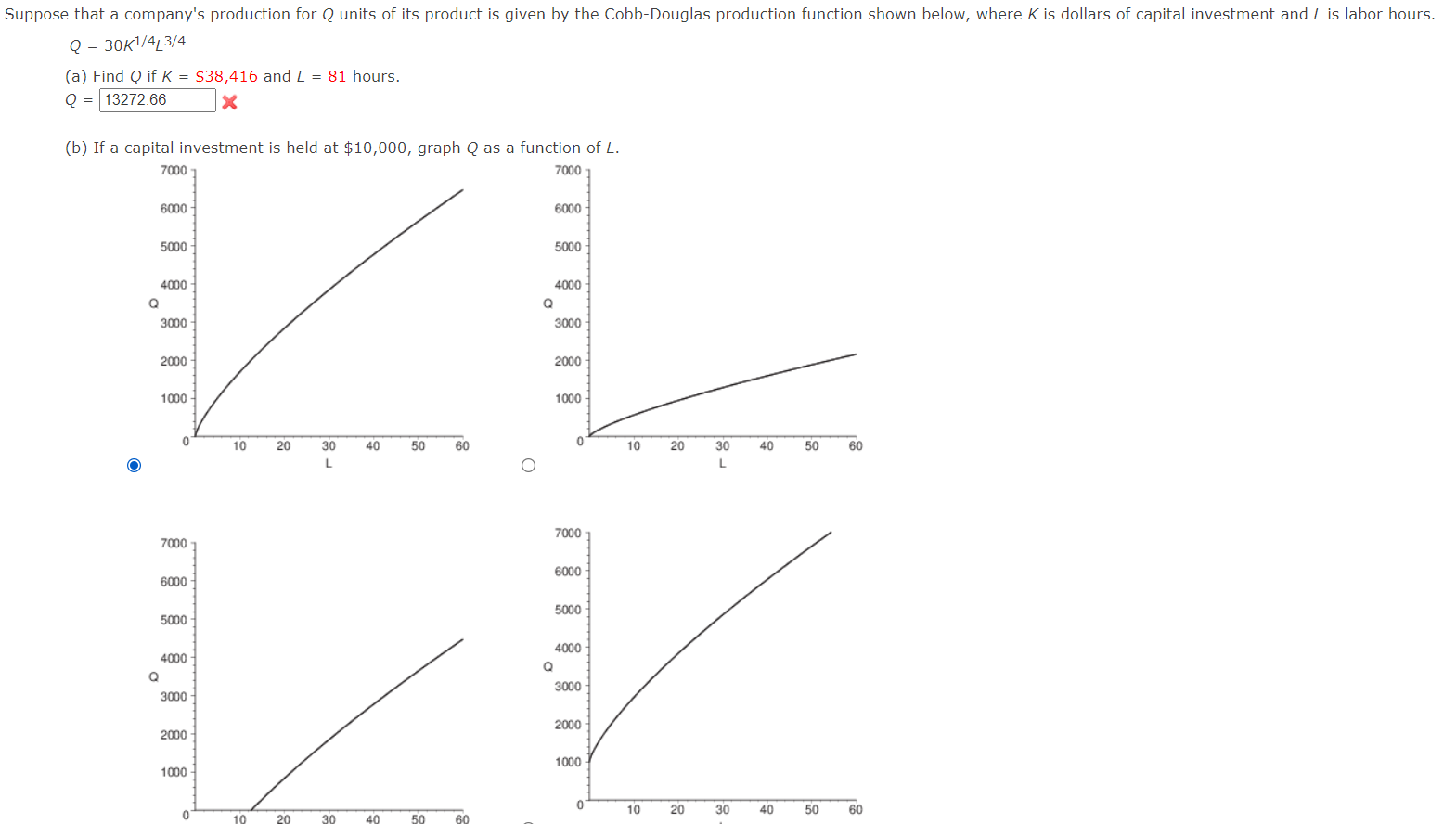 Solved Suppose that a company's production for Q ﻿units of | Chegg.com