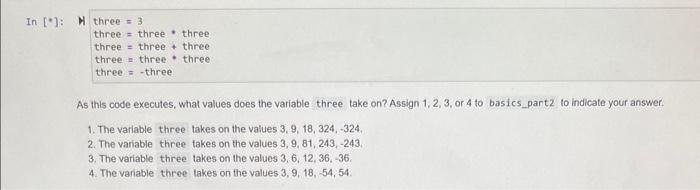 Solved As this code executes, what values does the variable | Chegg.com