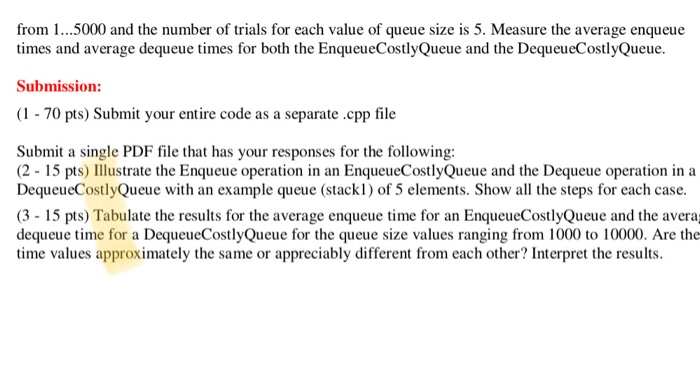 Solved In this project, you will implement the Queue ADT | Chegg.com