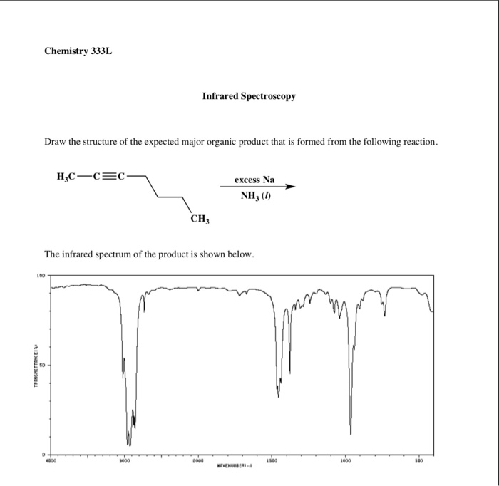 Solved Chemistry 333L Infrared Spectroscopy Draw The | Chegg.com