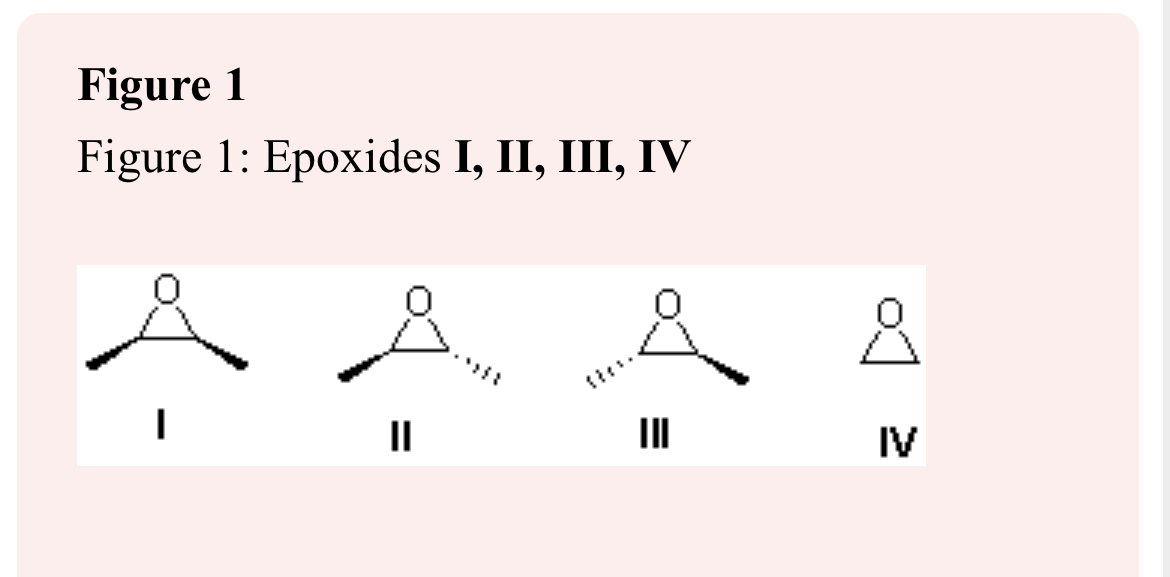 Solved Figure 1Figure 1: Epoxides I, II, ﻿III, IVwhat is the | Chegg.com