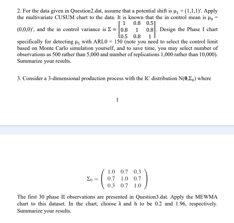 Solved Solve The Given Questions 2&3 Using R Programming | Chegg.com