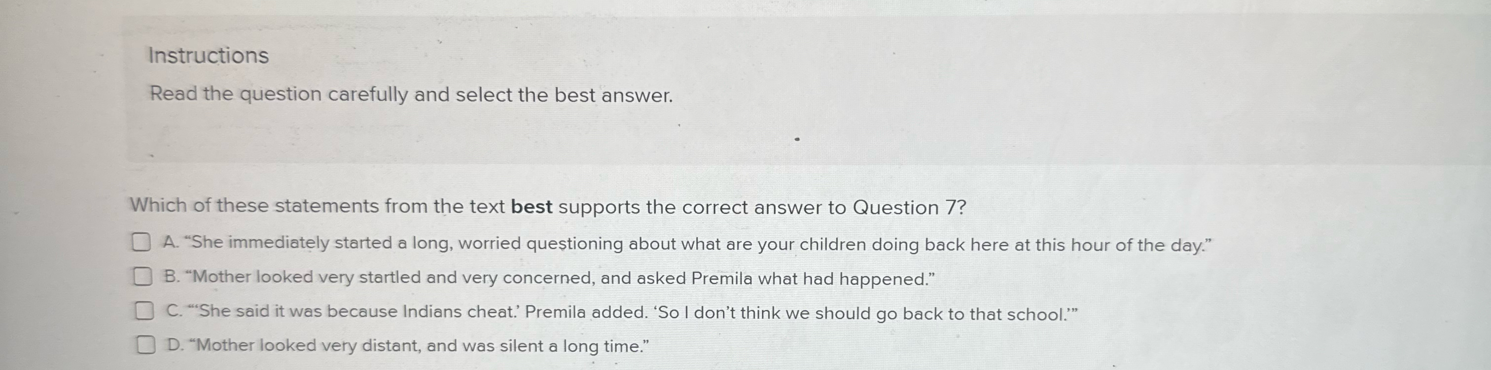 Solved InstructionsRead the question carefully and select | Chegg.com