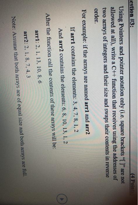 Solved Write a CH function that receives an array of | Chegg.com