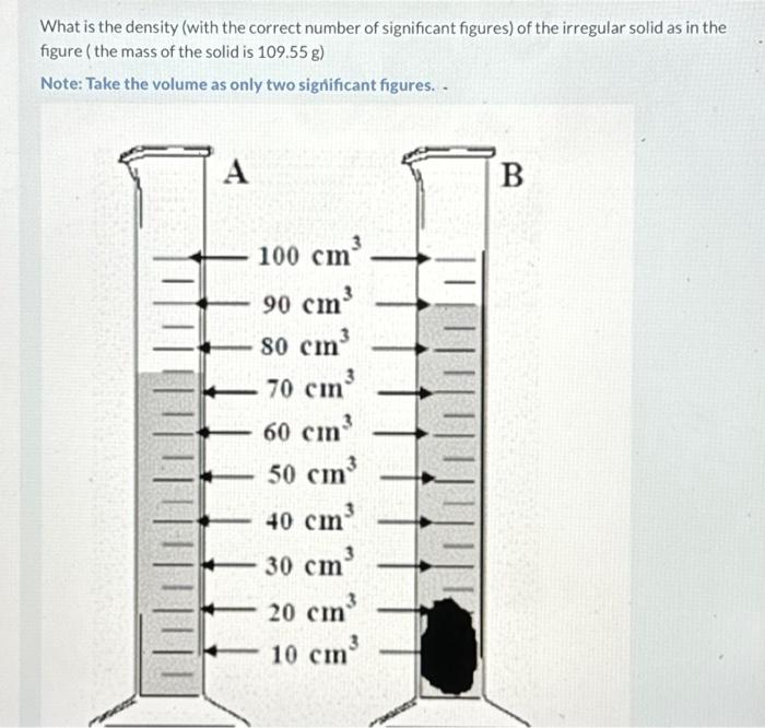 Solved What is the density (with the correct number of | Chegg.com