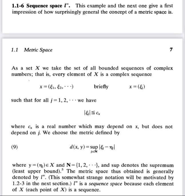 Solved 1.1-6 ﻿Sequence space l∞. ﻿This example and the next | Chegg.com