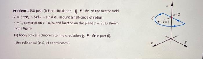 Solved 1 Problem 1 50 Pts Find Circulation V Dr O Chegg Com