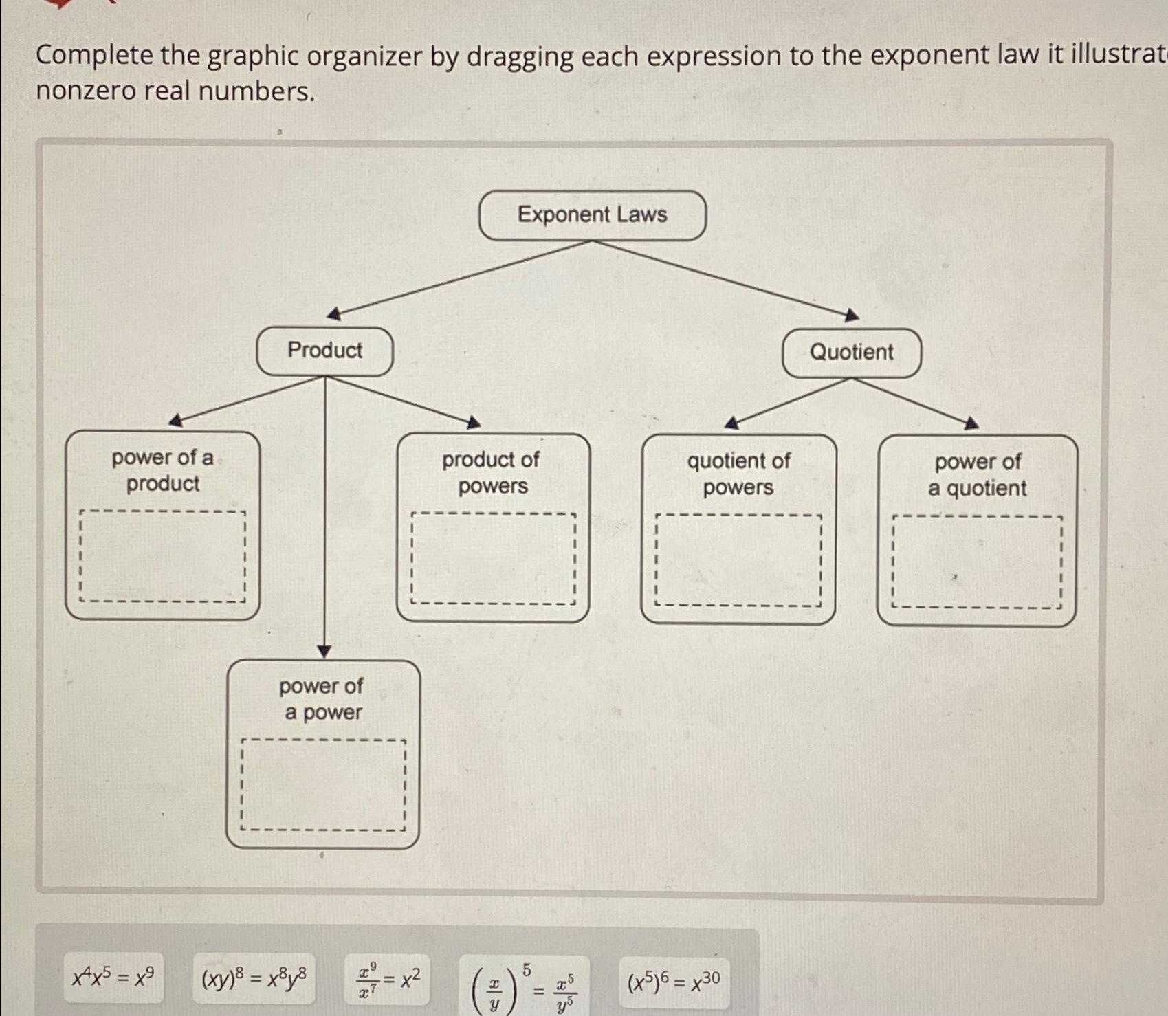 Solved Complete The Graphic Organizer By Dragging Each | Chegg.com