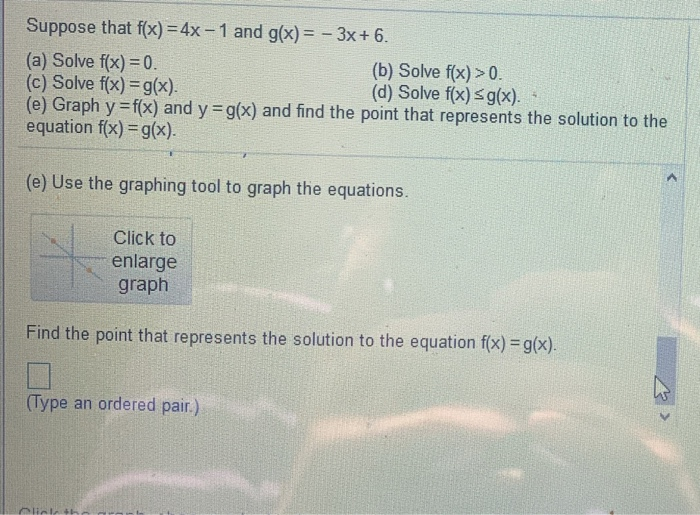 Solved Suppose That F X 4x 1 And G X 3x 6 A