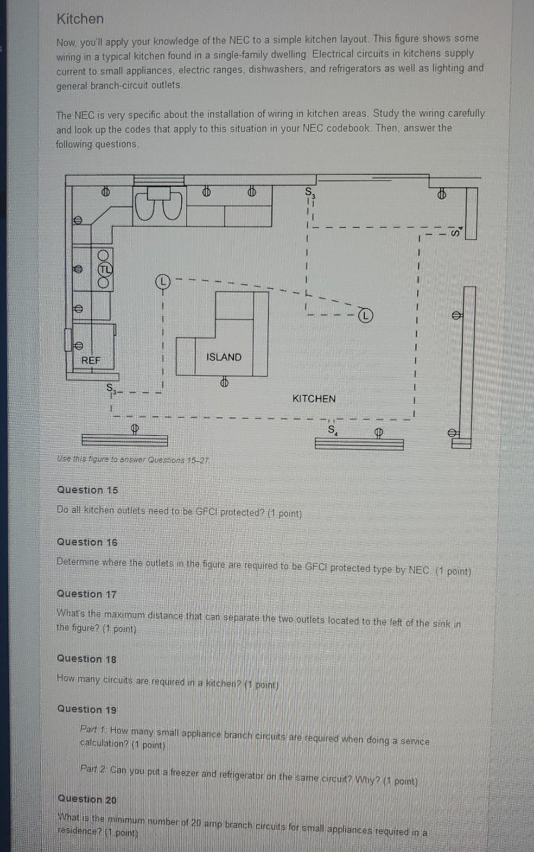 Solved Kitchen Now, you'll apply your knowledge of the NEC | Chegg.com