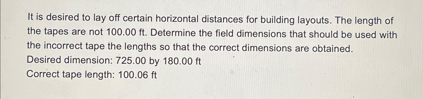 Solved It is desired to lay off certain horizontal distances | Chegg.com