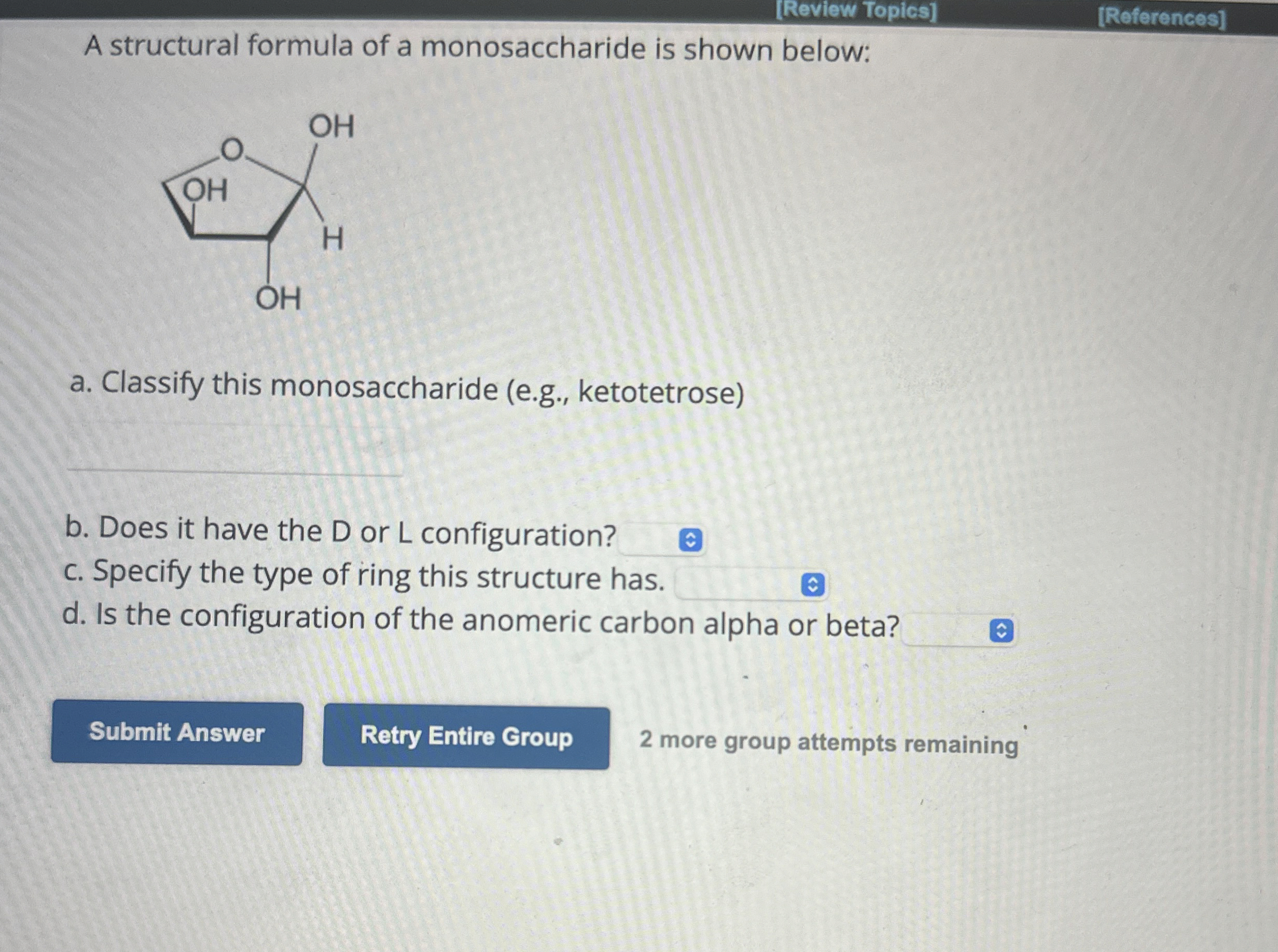 Solved [Reviow Topics]A structural formula of a | Chegg.com