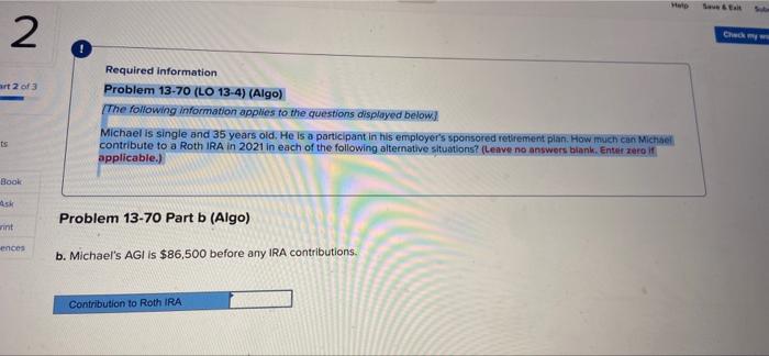 Solved Ch 13 P 13-700 Hele Check my w 1 Part 1 of 3 Required | Chegg.com