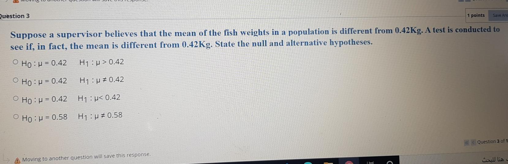 Solved Question 3 1 points Save Ans Suppose a supervisor | Chegg.com