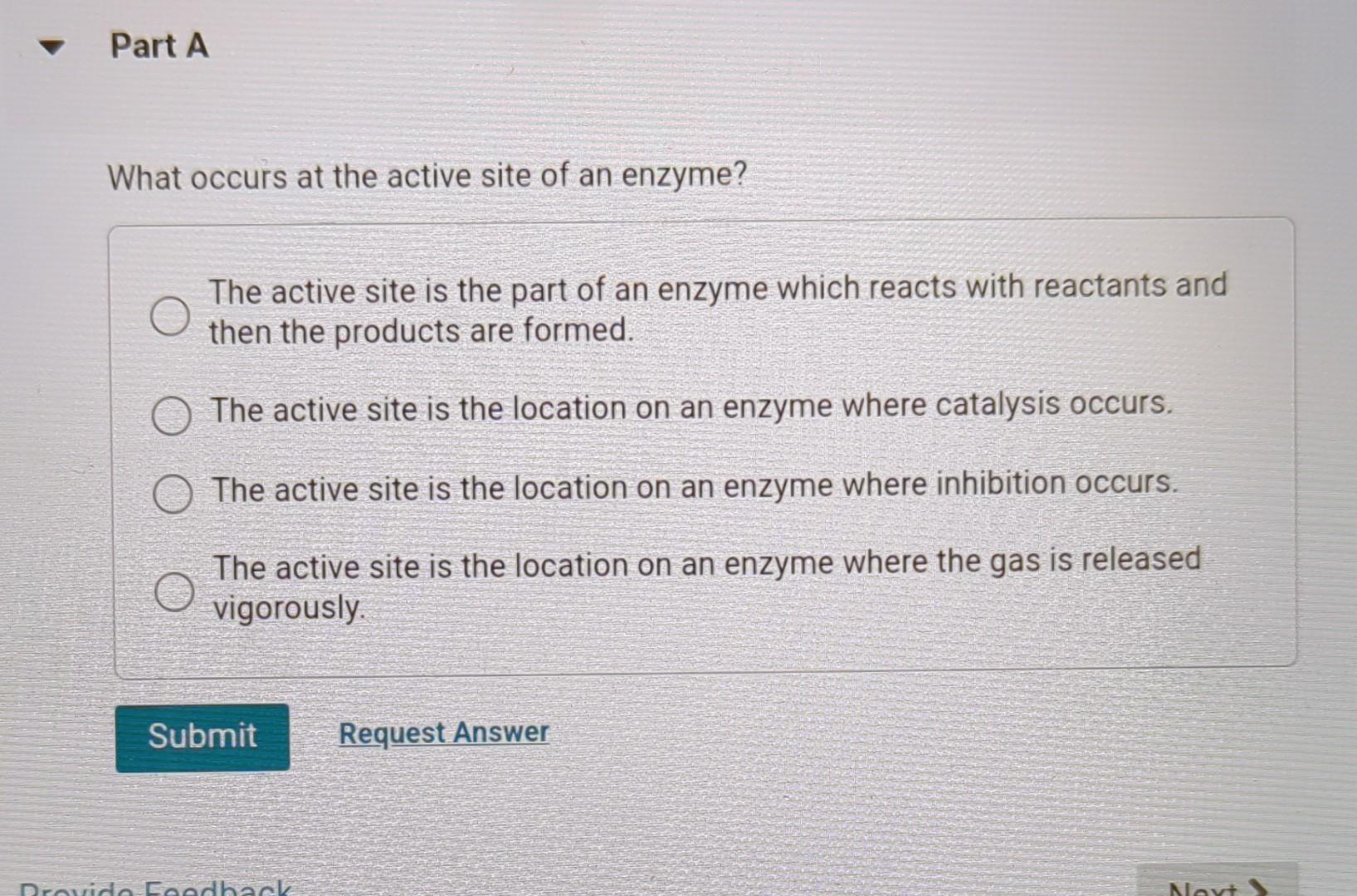 active site of enzyme is formed by which structure