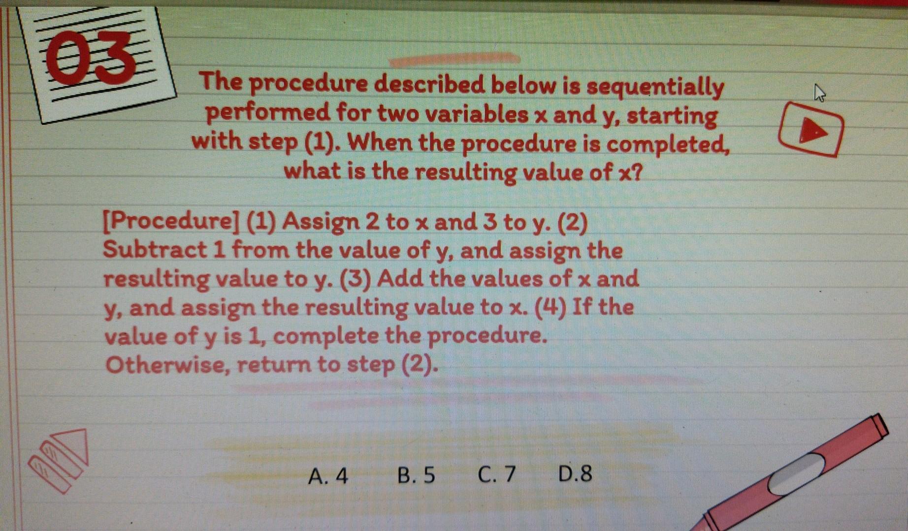 Solved & The procedure described below is sequentially | Chegg.com