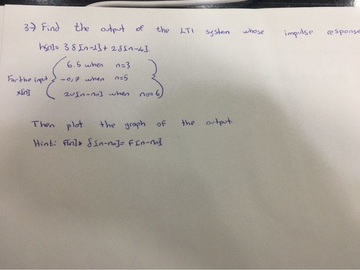Solved system whose impulse response 37 Find the output of | Chegg.com