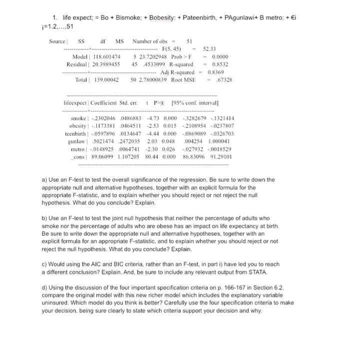 solved-a-use-an-f-test-to-test-the-overall-significance-of-chegg